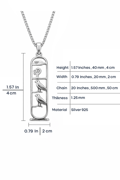 Cartouche Necklace - Personalized 925 Sterling Silver