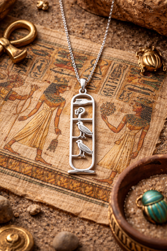 Cartouche Necklace - Personalized 925 Sterling Silver