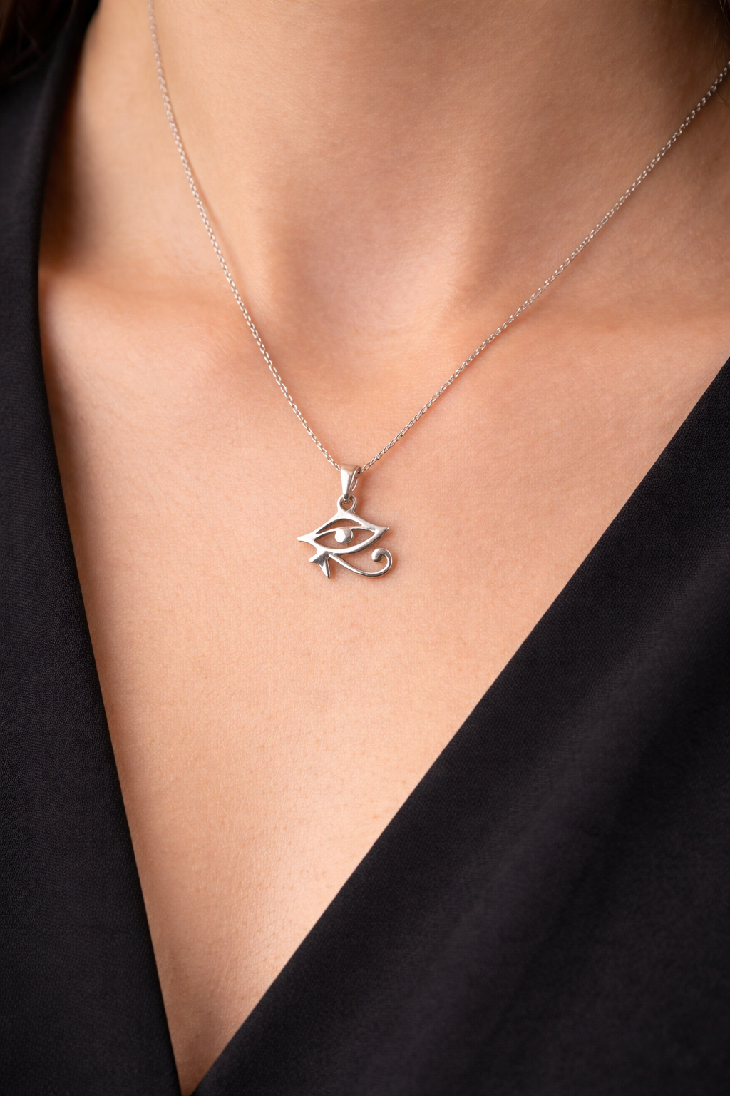 Eye of Horus Necklace - 925 Sterling Silver