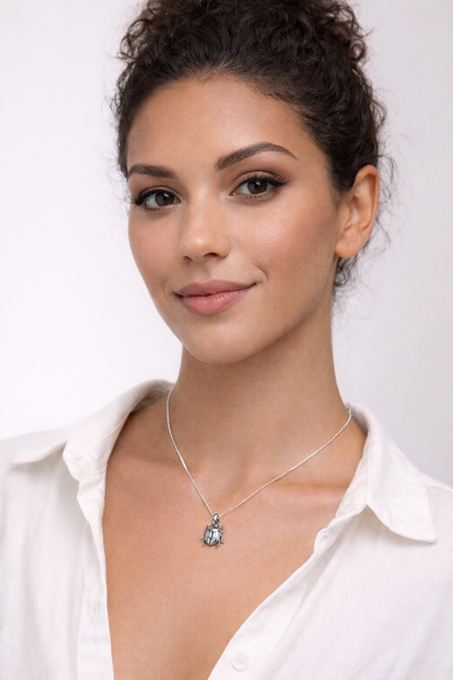 Scarab Necklace - Ancient Egyptian 925 Sterling Silver