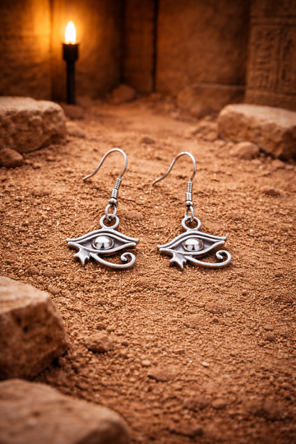 Eye of Horus Earrings - 925 Sterling Silver