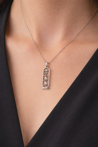 Cartouche Necklace - Personalized 925 Sterling Silver