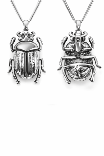 Scarab Necklace - Ancient Egyptian 925 Sterling Silver