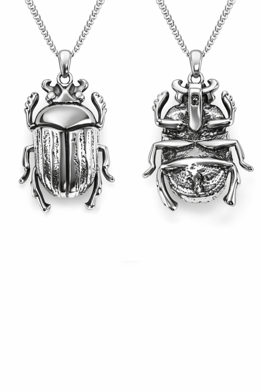 Scarab Necklace - Ancient Egyptian 925 Sterling Silver