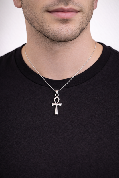 Ankh Necklace - 925 Sterling Silver